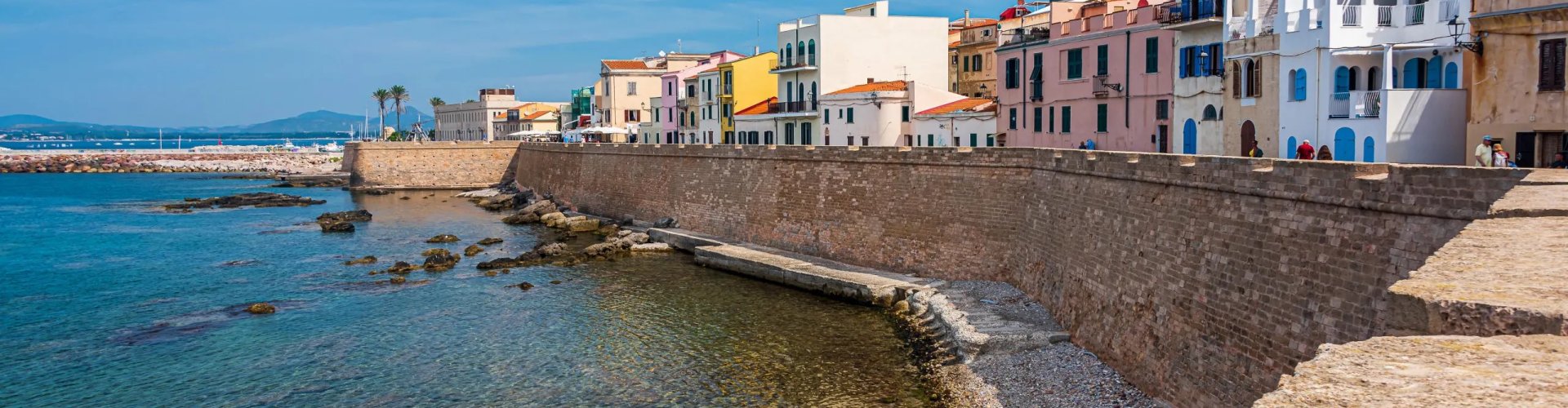 Evening riverside in Alghero, IT