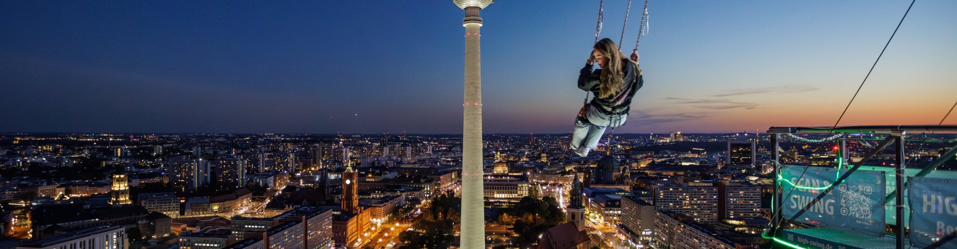 Evening riverside shot in Berlin