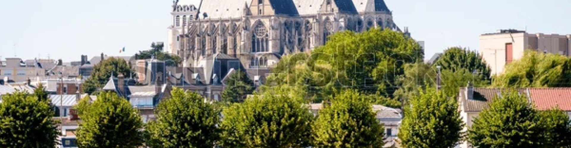 Evening riverside view of Saint Quentin Les Marais, FR