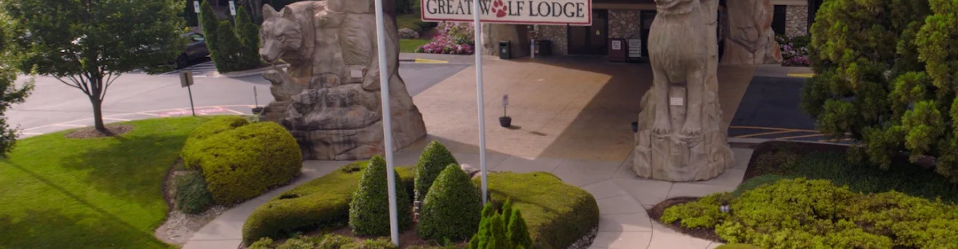 Evening riverside shot of Concord, NC, US