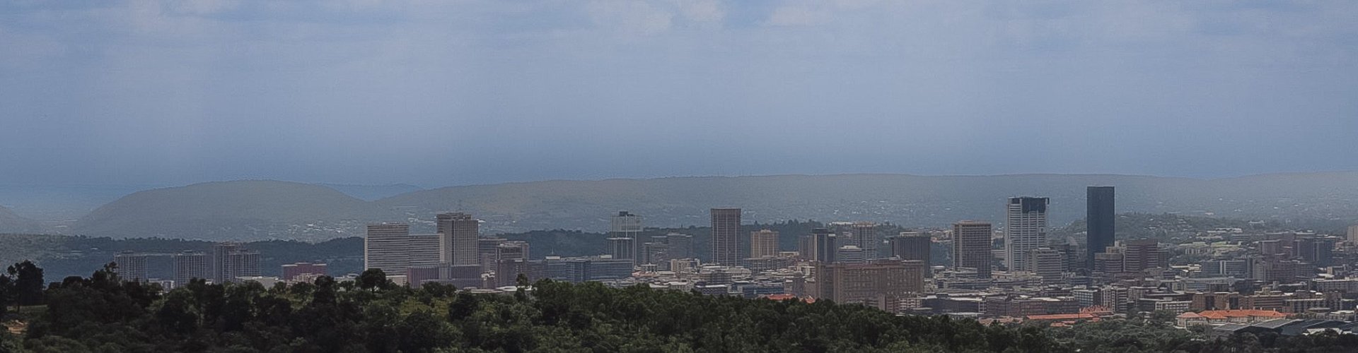 Evening riverside shot of Pretoria, ZA