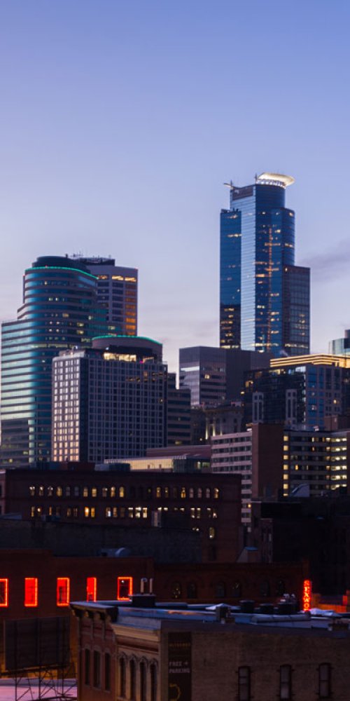 Bike lane and riverwalk in Minneapolis