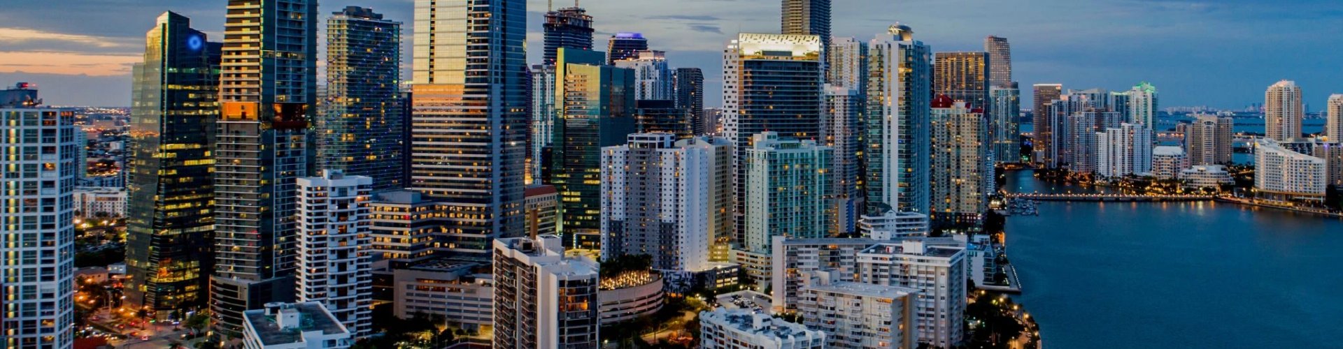 Skyline of Miami, FL, US
