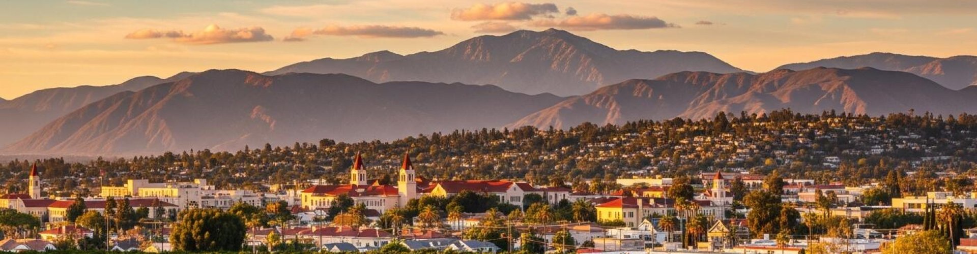 Evening riverside view in Redlands, CA, US