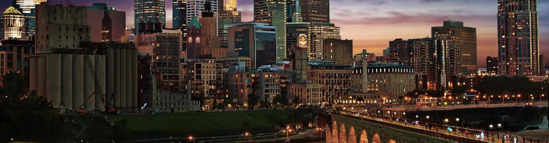Skyline of Minneapolis, MN, US