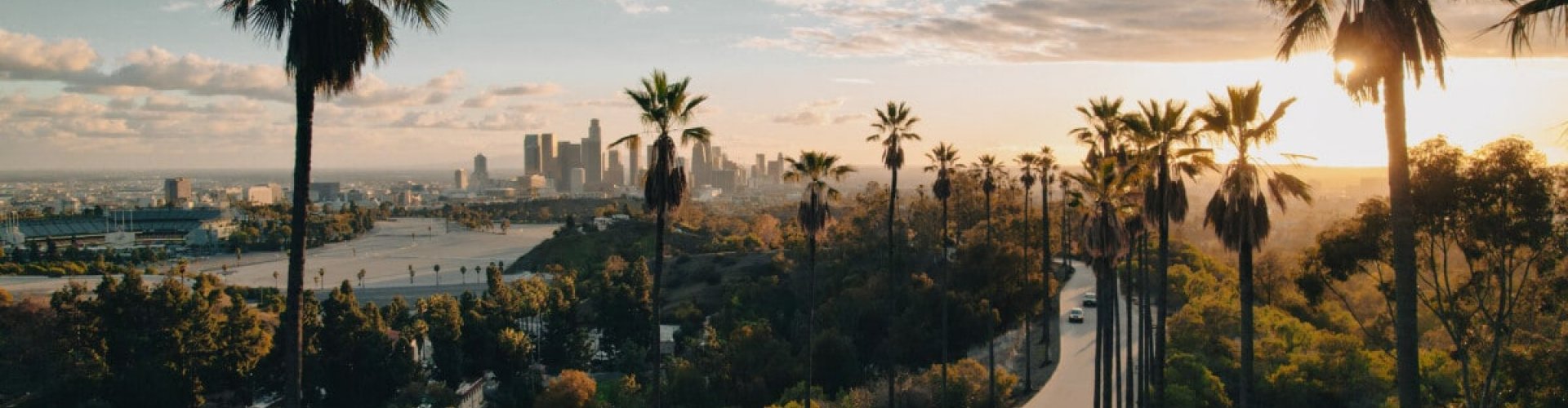 Evening riverside view, Los Angeles