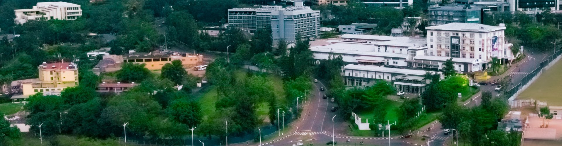 Evening riverside shot of Kigali, RW
