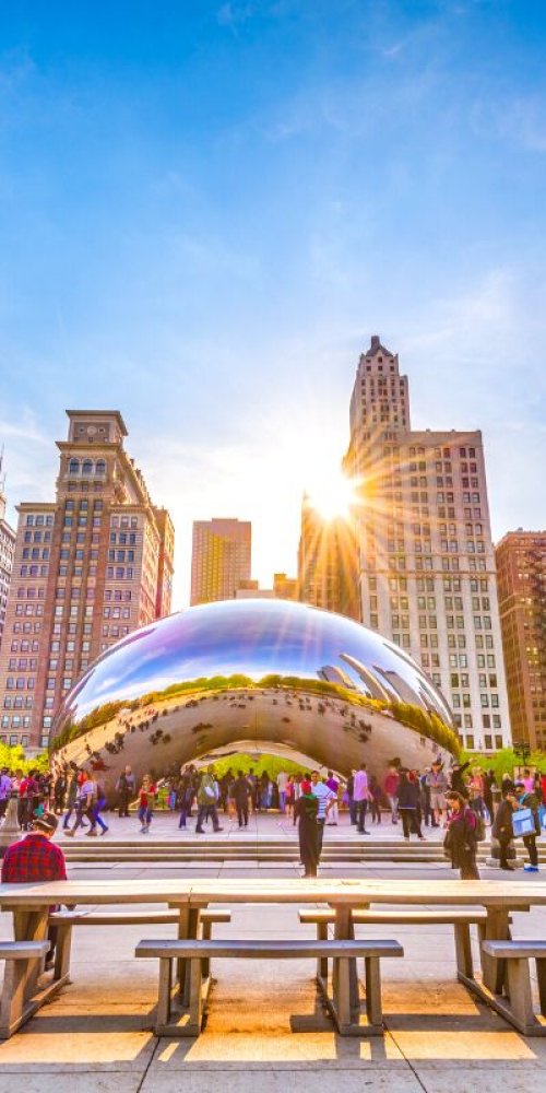 Chicago elevated metro rail