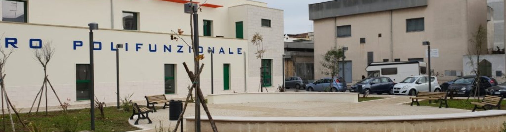 Evening riverside shot of Latiano, IT