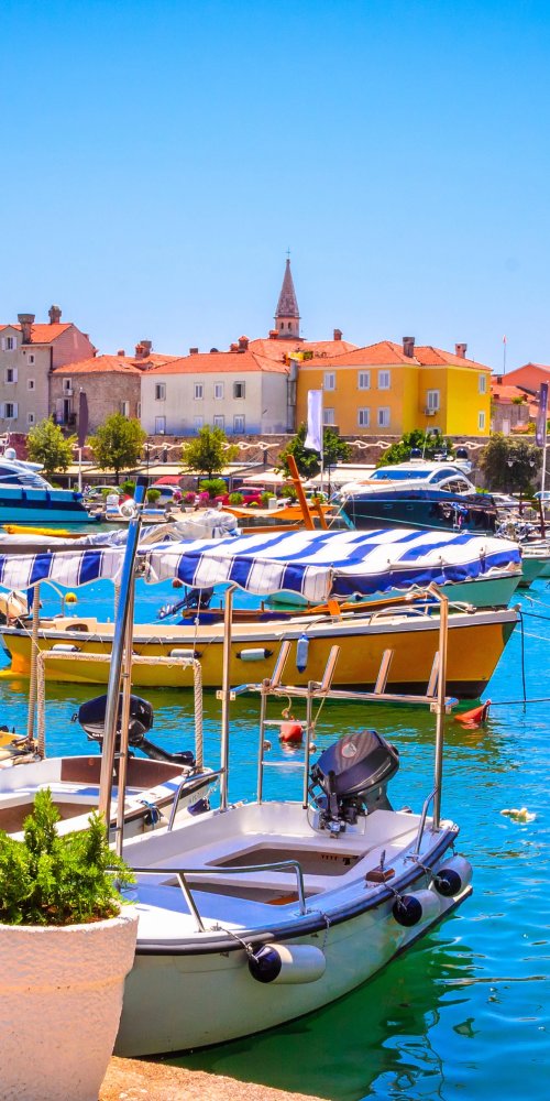 Narrow street in Budva, ME