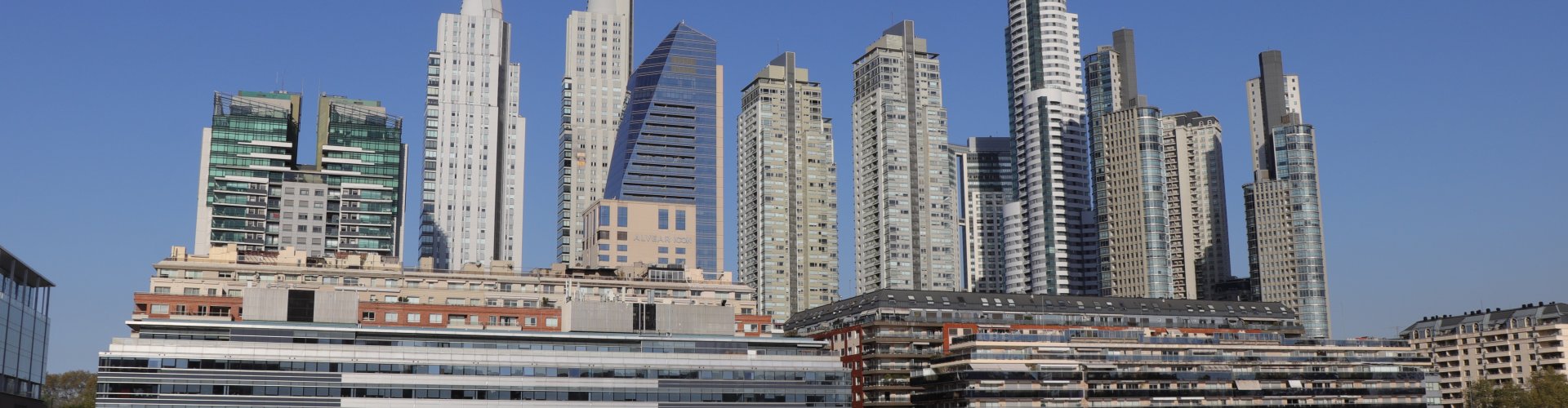 Evening riverside shot of Buenos Aires