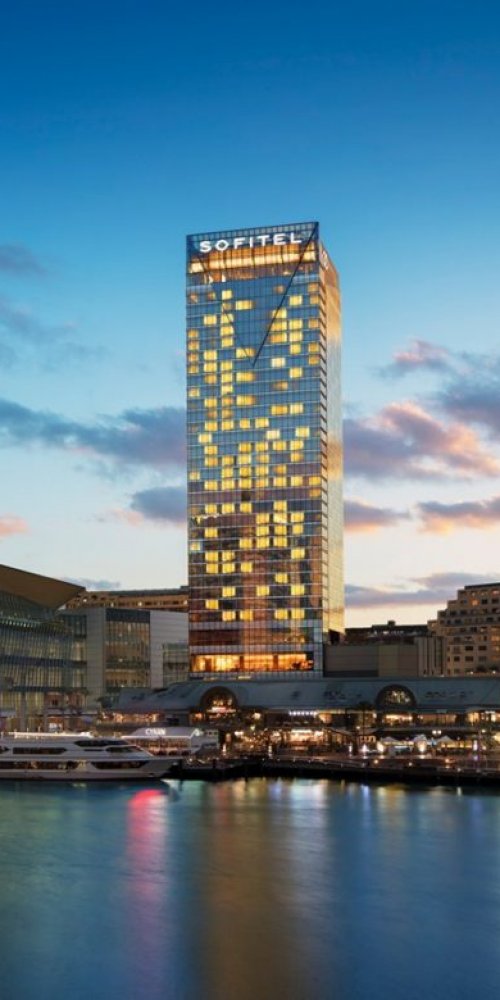 Cycling path along Sydney harbour