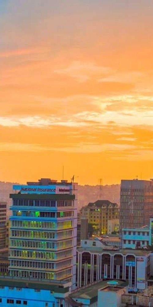 Kampala cityscape vertical