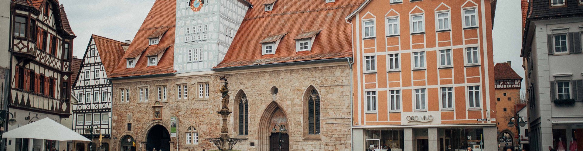 Evening riverside shot of Reutlingen
