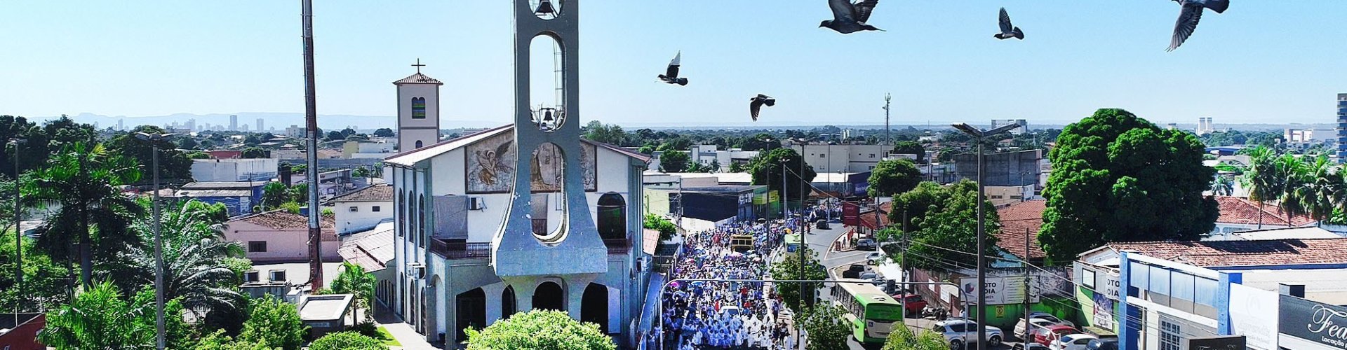 Evening riverside view in Varzea Grande, BR