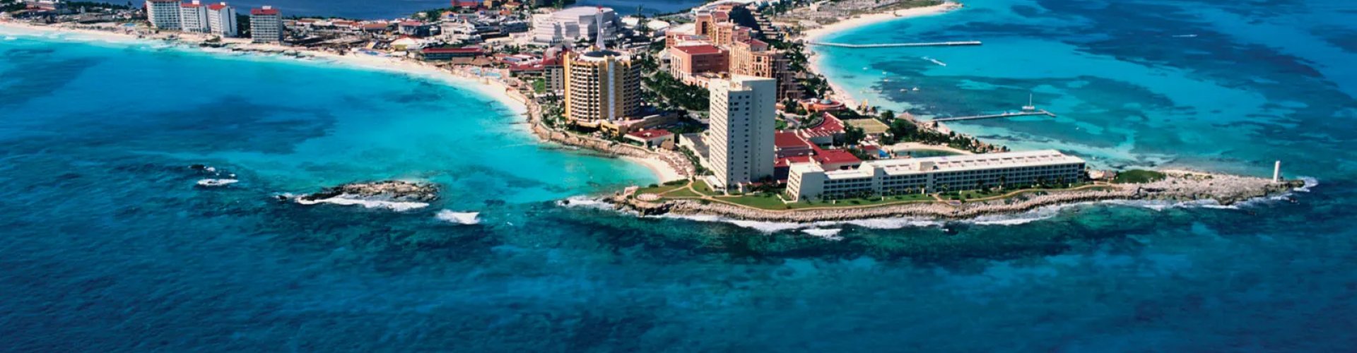 Evening riverside view in Cancún, MX