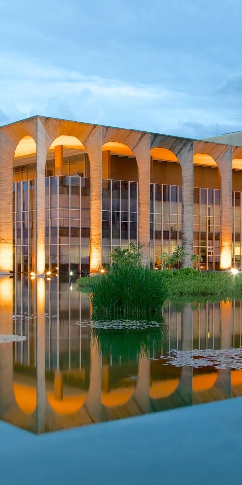 Modern metro station in Brasilia