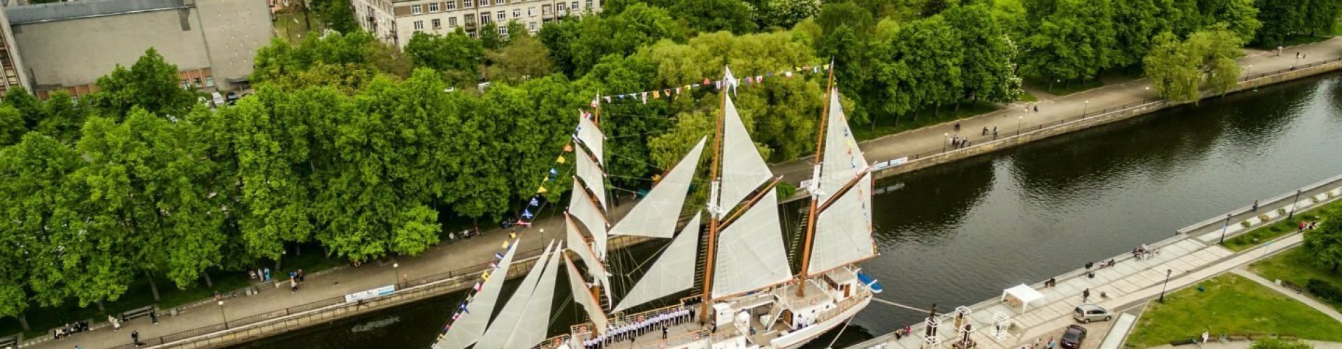 Evening riverside shot in Klaipėda, LT