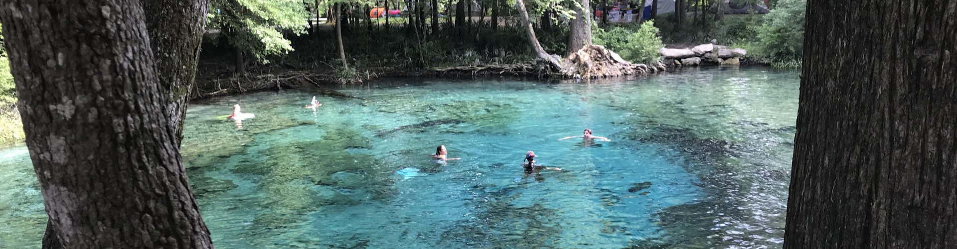 Evening riverside shot of High Springs, FL, US
