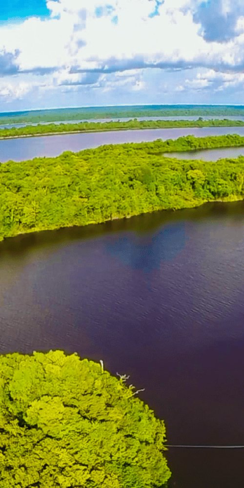 Bike riding along the river in Manaus