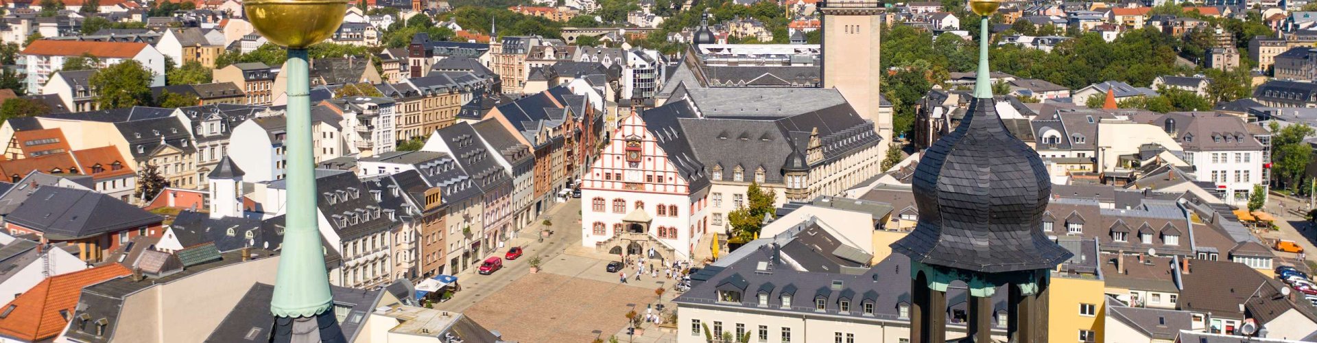 Skyline of Plauen, DE