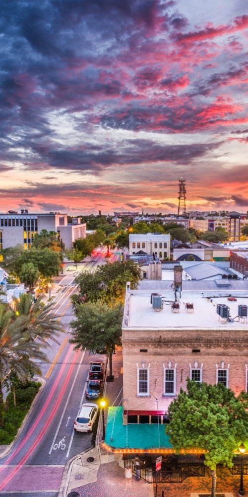 Cyclists on a trail in Gainesville